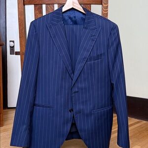 Luigi Bianchi Mantova Navy Pinstripe Suit
